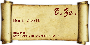 Buri Zsolt névjegykártya